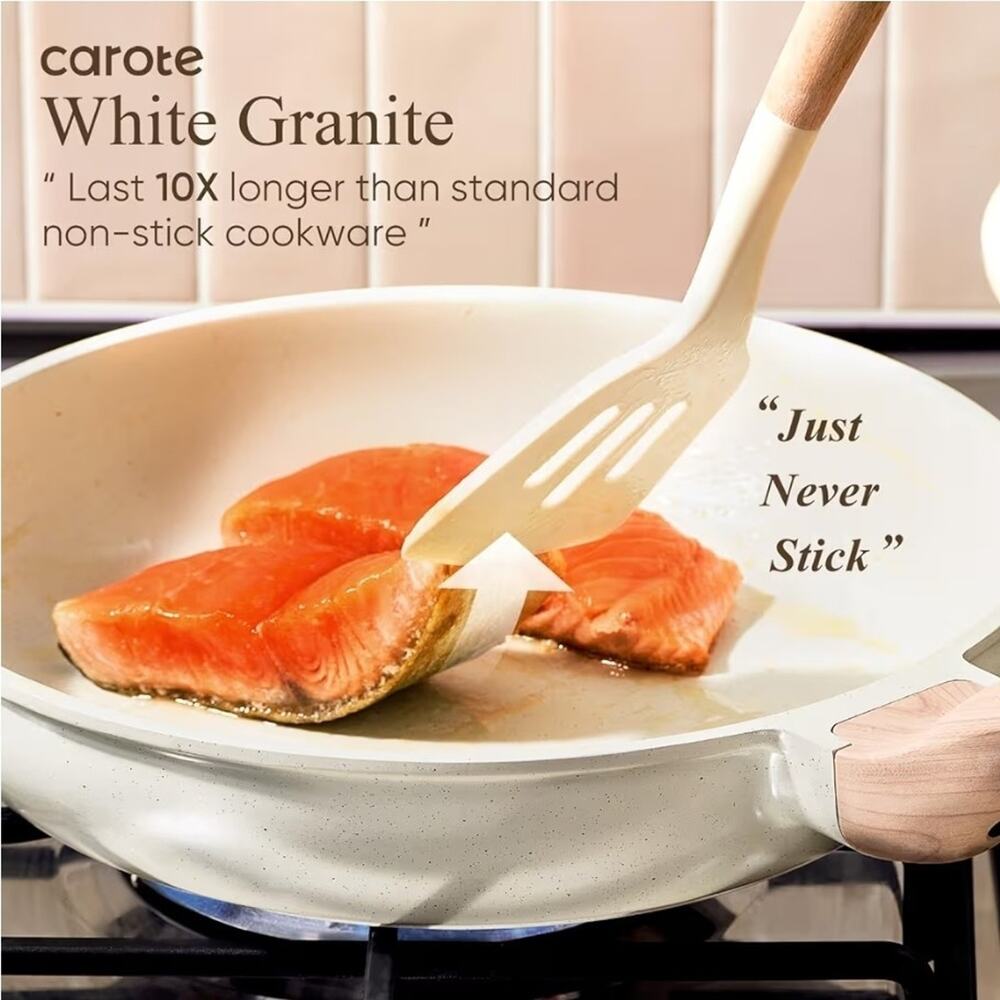 CAROTE 14 Pcs Pots and Pans Set Nonstick Cookware, Utensil and Pan Protectors - Picture 3 of 7